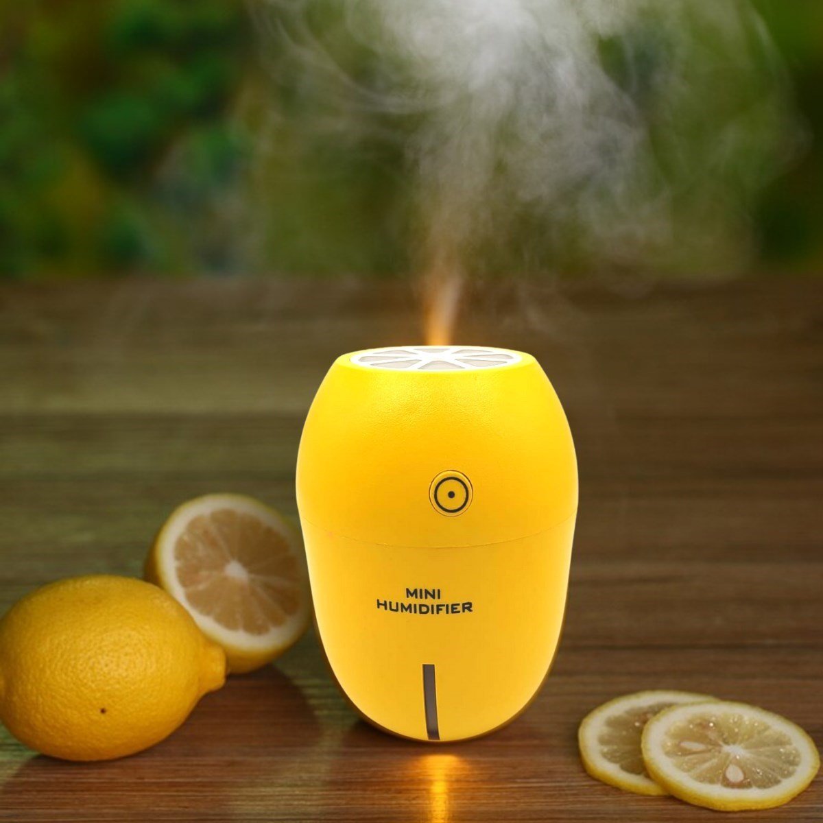 BUFFER® Limon Tipi Mini Hava Oda Nemlendirici Ledli Işıklı Buhar Makinesi