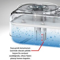 BUFFER® Renkli Işıklı Bebek Hafif USB Kablolu Gramofon Oda Ev Ortam Hava Nemlendirici Buhar Makinesi