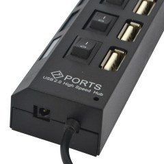 BUFFER® Çok Amaçlı 7 Port Girişli Güçlü Usb 2.0 Çoklayıcı Çoğaltıcı Adaptör Switch Splitter Hub