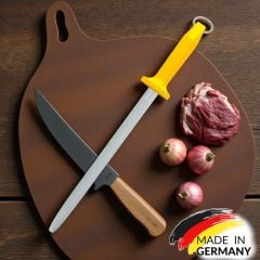 Eikaso Solingen Oval Masat 30 cm, Balık Sırtı, Sarı Plastik Saplı, Bıçak Bileme Çeliği, Alman Malı