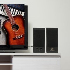 BUFFER® Kablolu Aux Girişli Her PC Uyumlu  1+1 HiFi Ses Sistemi Stereo Multimedya Dijital Hoparlör