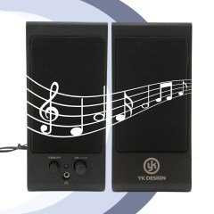 BUFFER® Kablolu Aux Girişli Her PC Uyumlu  1+1 HiFi Ses Sistemi Stereo Multimedya Dijital Hoparlör