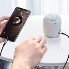 BUFFER® iPhone Lightning Aux Araç Dönüştürücü Ses Kablosu 3.5 mm Jack Girişli