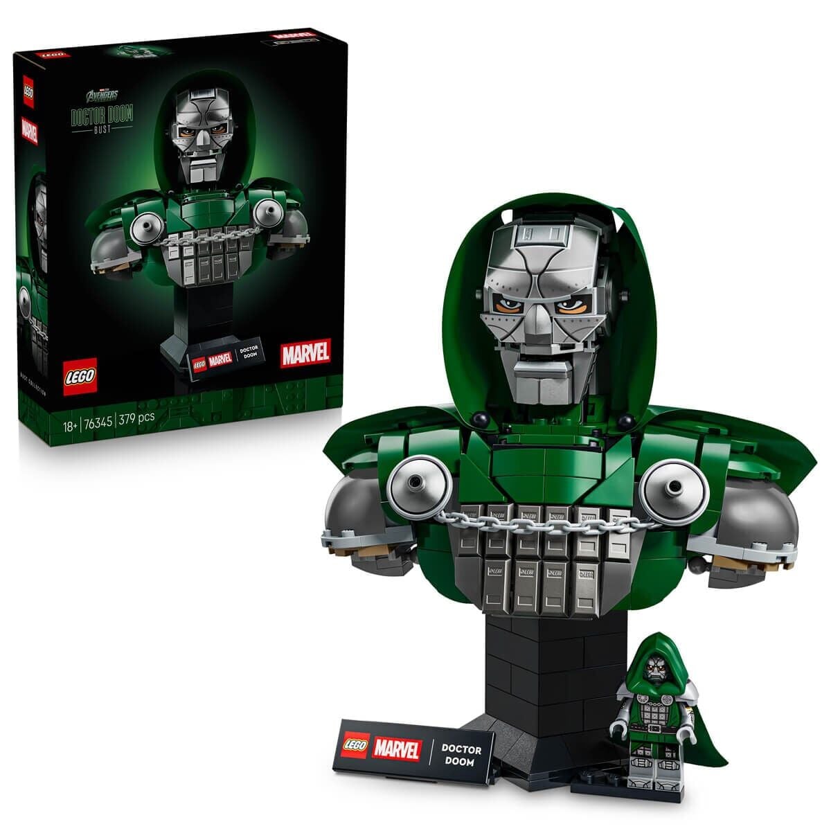 76345 Lego Marvel Doktor Doom Büstü 379 parça +18 yaş