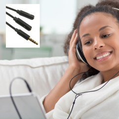 BUFFER® 1 Erkek 2 Dişi 3.5 mm Kulaklık ve Mikrofon Ayırıcı Çoklayıcı  Aux Kablo