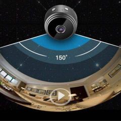 BUFFER® A9 Mini Döner Başlıklı Wifi Kablosuz İnteraktif Gece Görüşlü 1080 P Full HD Mikro WİFİ Güven