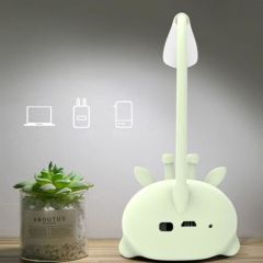 BUFFER® Akrobatik USB Şarj Olabilen Tavşan Model Masa Üzeri Lamba Dekoratif Led Figürlü Gece Lambası