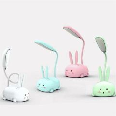 BUFFER® Akrobatik USB Şarj Olabilen Tavşan Model Masa Üzeri Lamba Dekoratif Led Figürlü Gece Lambası