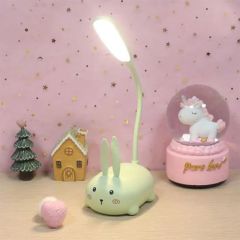 BUFFER® Akrobatik USB Şarj Olabilen Tavşan Model Masa Üzeri Lamba Dekoratif Led Figürlü Gece Lambası