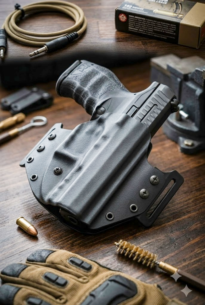 Walther P99, P99 AS, P99 AQ, PPQ, PPS için Kydex Taktik Tabanca Kılıfı, Sol El, Dış Taşıma Holster