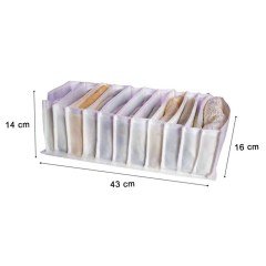 BUFFER® Tela Kumaş Bölmeli Pratik Ev Dolap Düzenleme Çekmece İçi  Düzenleyici  Akordiyon Organizer