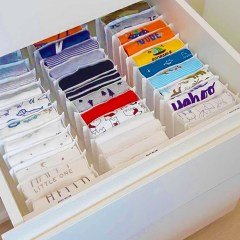 BUFFER® Tela Kumaş Bölmeli Pratik Ev Dolap Düzenleme Çekmece İçi  Düzenleyici  Akordiyon Organizer