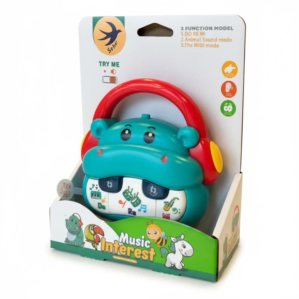 855-152D PİLLİ MÜZİKLİ HİPOPOTAM -ZRV