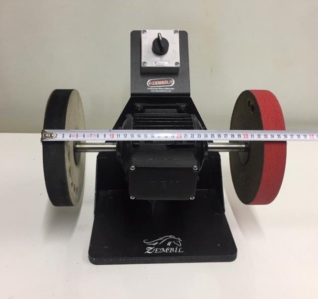 Zembil 5-35 Elektrikli Bıçak Bileme Makinesi Motoru Çark 35 Cm Mil Boyu