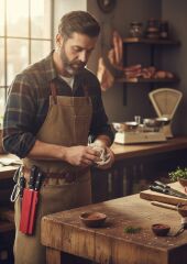 Royal Plastik Bıçak Kütüklüğü 4 lü Kasap Kütük Kurban Kütüklük 22x9x5CM