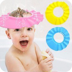 BUFFER® Ayarlanabilir Bebek Banyo Şapkası Mavi Küvet Şapkası Başlığı