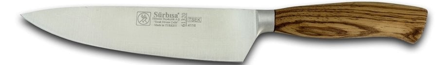 Sürbisa 61320 Zeytin Saplı Dövme Şef Bıçağı Çelik:18cm Toplam:31cm