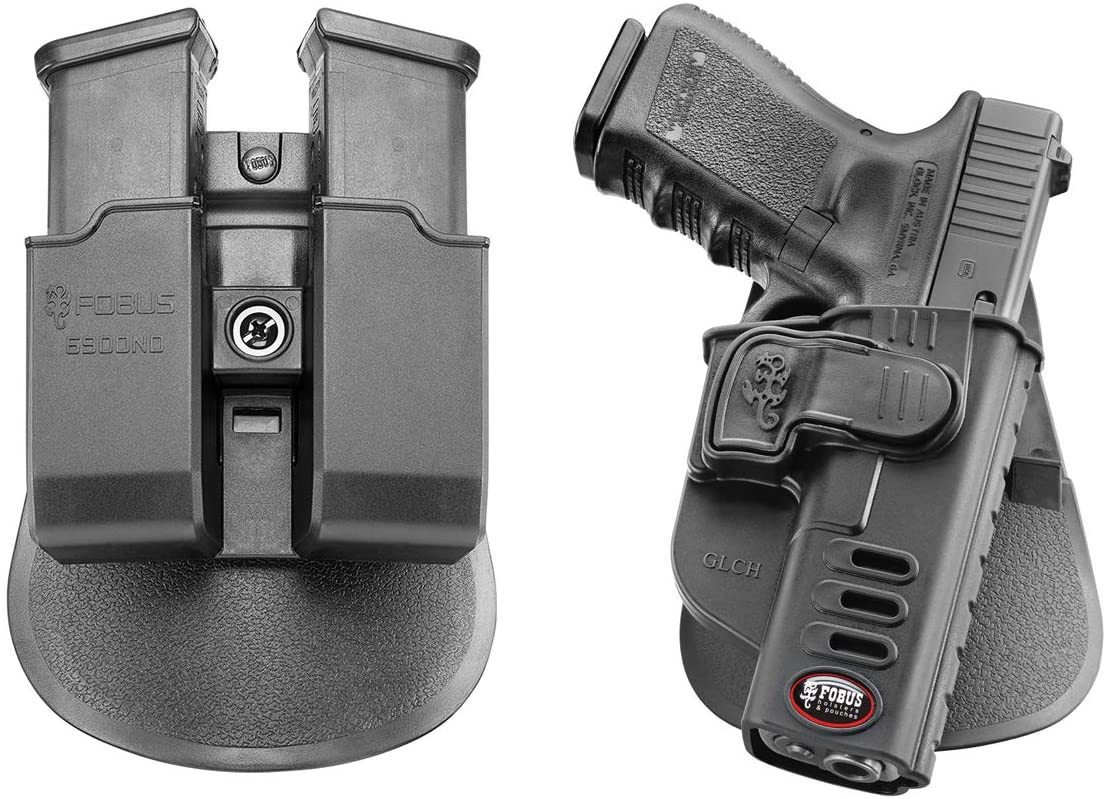 Fobus GLCH Glock 17, 19, 22, 23, 31, 32, 34, 35 Tabanca Kılıfı ve 6900 ND Çift Şarjörlük 2'li Set