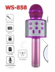 BUFFER® Şarj Edilebilir Telefon Ve Usb Bağlantılı Karaoke Mikrofon (Pembe)