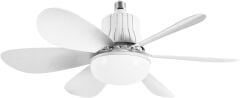 Balkon Tavan Vantilatörü | LED Işıklı E27 Duy Uyumlu Fan | 40W Uzaktan Kumandalı