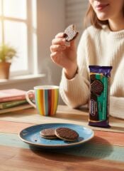 McVitie's Şeker İlavesiz Bisküvi Bitter Çikolata Kaplı Şekersiz Tam Buğday Bisküvi 150 Gr