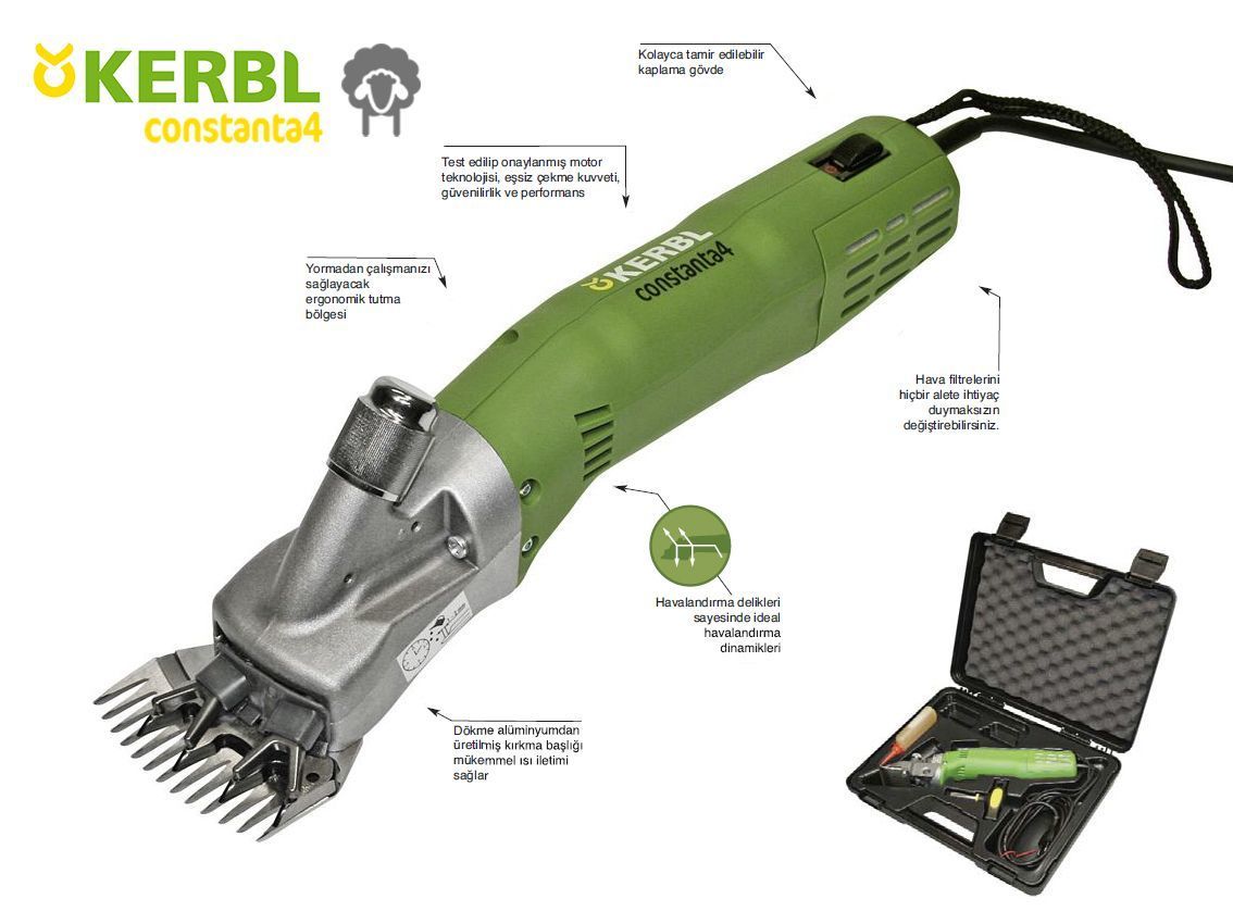 Kerbl Constanta 4 Büyükbaş Tıraş Makinesi (Alman Malı)