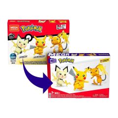GYH06 MEGA™ Pokémon™ Pikachu Dönüşüm 3'lüsü 621 parça +7 yaş