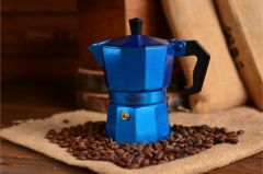 Bambum Picollo Moka Pot 3 Fincan Mavi