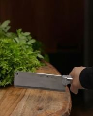 Cumhur Çelik Ecco 61920 Satır, Kurban Et Kemik Parçalama Satırı, Paslanmaz, Ahşap Sap