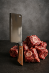 Cumhur Çelik Ecco 61930 Satır, Kurban Et Kemik Parçalama Satırı, Paslanmaz, Ahşap Sap