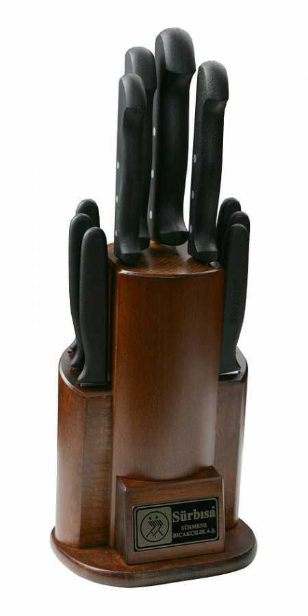 Sürbisa 61504 Eskitme Mutfak Bıçak Seti 10lu (61001+61003+61003+61202+61021+61007+Kütük)