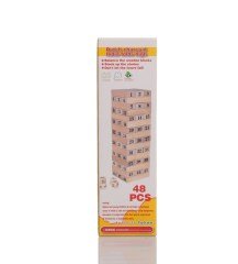 BUFFER® Cenga 48 Parça Ahşap Kule Denge Strateji Zeka Beceri Oyunu