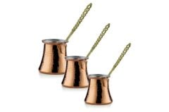 Bakır 3lü Cezve Seti
