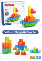 SH59838 MAGNET KÜP YAPI BLOK SETİ 64 PARÇA-ZRV