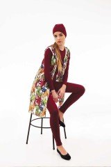 Emayo Uzun Kollu Yelekli Tam Kapalı Tesettür Mayo Ayhan 5023 Bordo