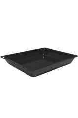 Nüsse 37x27x5 cm Emaye Fırın Tepsisi Siyah Derin Dikdörtgen Midi Boy