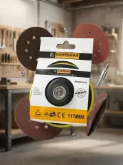 Cırt Zımpara Deliksiz Avuç Taşlama Cırt Taban Altlığı 115 mm M14 + Matkap Aparatı
