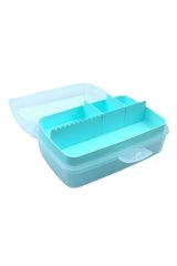 BUFFER® 12 Bölmeli Çok Amaçlı Takı Toka Kutusu Dikiş Kutusu Kapaklı Organizer Kutusu Bölmeli Kutu