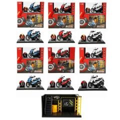 5839 SUN-MYG-MOTOSİKLET 1 12 BMW KASKLI FİGÜR PB.3R SES IŞIK