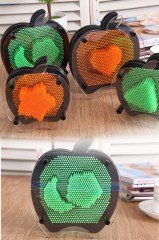 BUFFER® Elma Şeklinde Pin Art Dekoratif 3D Çivi Sanatı Filografi Tahtası