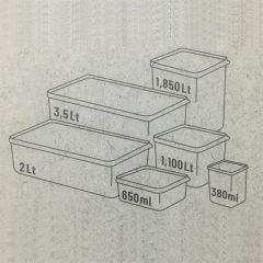 BUFFER® 6 Parça Kapaklı Makinede Yıkanabilen Yiyeceklerin Tazeliğini Koruyan Saklama Kapları