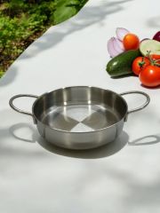 Cam Kapaklı Sahan Yumurta Menemen Tavası 16x4 cm Çelik Tava