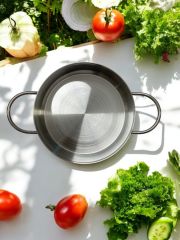 Cam Kapaklı Sahan Yumurta Menemen Tavası 16x4 cm Çelik Tava