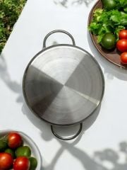 Cam Kapaklı Sahan Yumurta Menemen Tavası 16x4 cm Çelik Tava