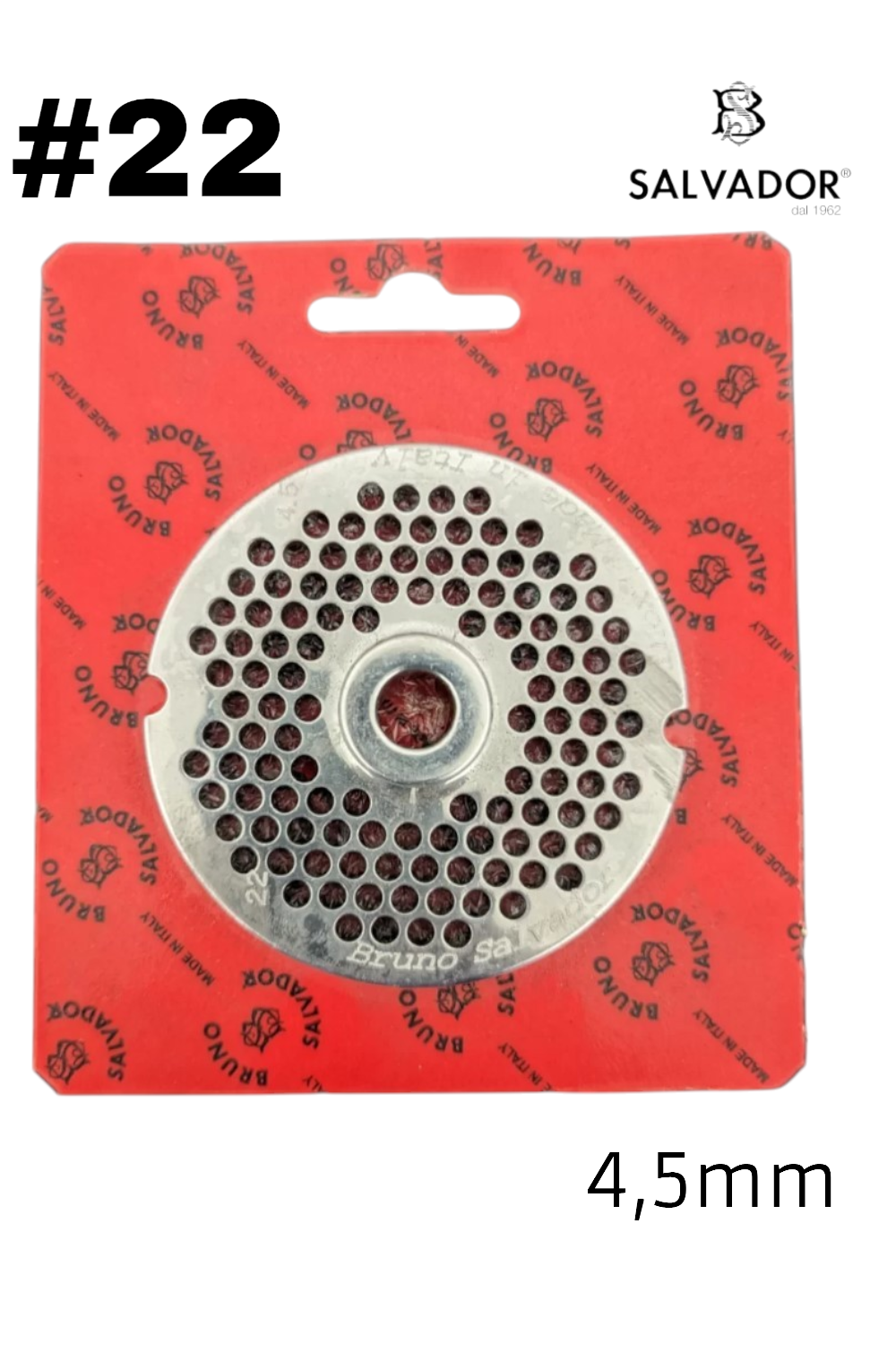 Salvador İnox #22 Salvador Kıyma Makinası Aynası Süzgeç  (Paslanmaz) 4,5mm