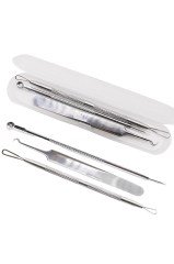 BUFFER® Paslanmaz Çelik Siyah Nokta Sivilce ve Akne Temizleyici Set 3lü Kit