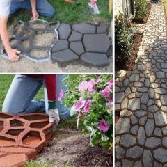 BUFFER® Yeniden Kullanılabilir Beton Çimento Yolu Yapıcı Kalıp Taş Tasarım Finişer Yürüyüş Kalıbı