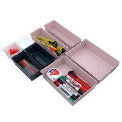 BUFFER® 8 Parça Plastik Derin Çekmece İçi Modüler Düzenleyici  Organizer Tepsi Set
