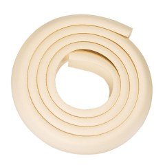BUFFER® 2 Metre Sarmal Krem Masa Kenar Koruyucu Şerit Masa Köşe Aparatı Bebek Çocuk Cam Ahşap Masa