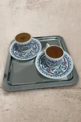 Topkapı 2 li Porselen Türk Kahve Fincan Takımı 4 Parça 5x5 cm– Hediyelik Set